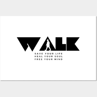 Going for a walk heals heart mind and soul light version Posters and Art